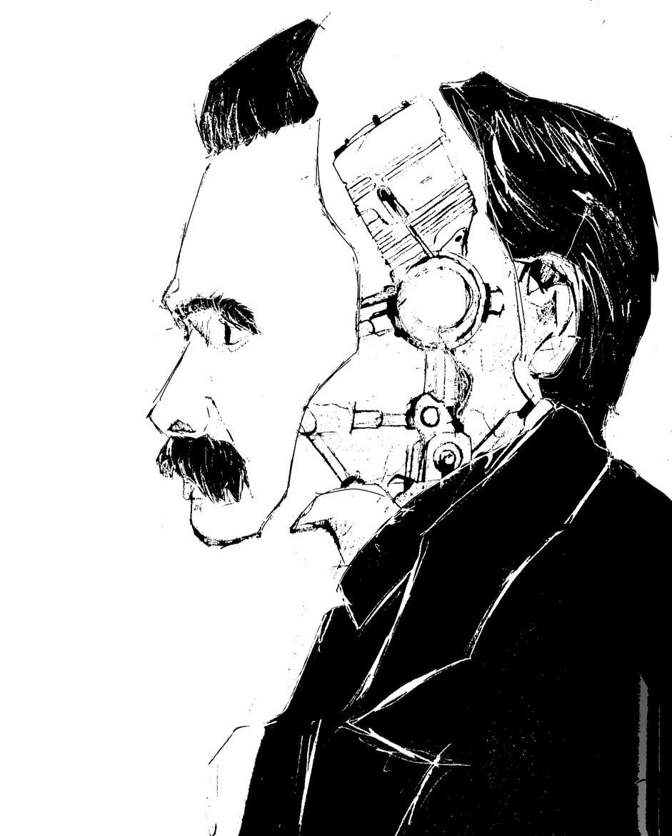 Robot Nietzsche Original Drawing